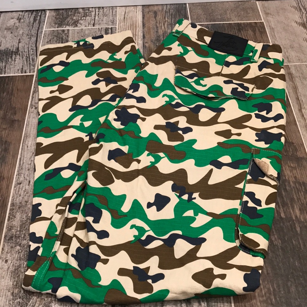 Pink Dolphin cargo camouflage pants